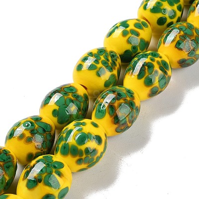 Handmade Lampwork Beads Strands LAMP-Q036-08B-1