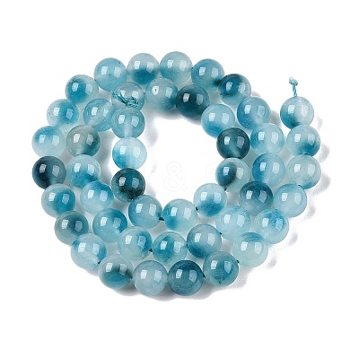 Dyed Natural White Jade Beads Strands G-T138-8mm-210-7-1