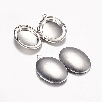 Tarnish Resistant 316 Stainless Steel Locket Pendants STAS-G168-15P-1
