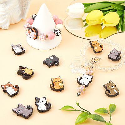 20Pcs 10 Colors PVC Beads FIND-SC0011-68-1