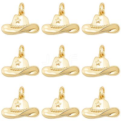 10Pcs Brass Pendants KK-BBC0023-79G-1