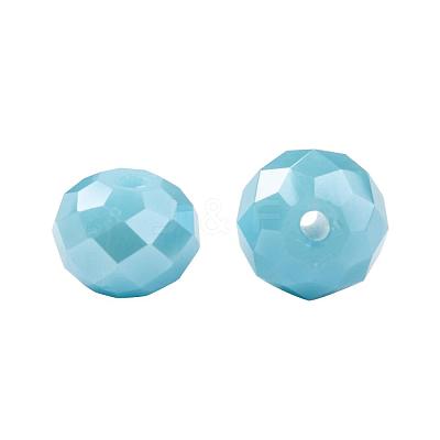 Electroplate Glass Beads Strands EGLA-JP0002-01F-8mm-1