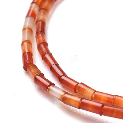 Natural Red Agate Beads Strands G-M389-01-1