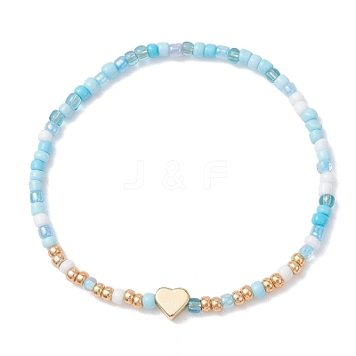 3Pcs Glass Seed Beads Stretch Bracelets for Women BJEW-MZ00290-1