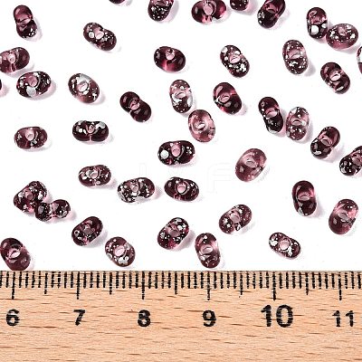 Picasso Spray Painted Glass Seed Beads SEED-T006-04-21-1