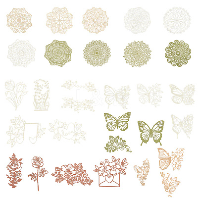 3 Sets 3 Styles Vintage Lace Cut Scrapbook Paper Pads DIY-GF0011-40-1