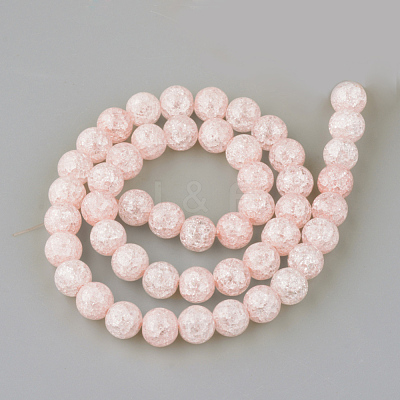 Synthetic Crackle Quartz Beads Strands X-GLAA-S134-8mm-01-1