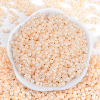 Opaque Colours Luster Glass Seed Beads SEED-K010-04F-1