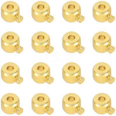 80Pcs Brass Crimp Beads KK-BBC0025-89G-1