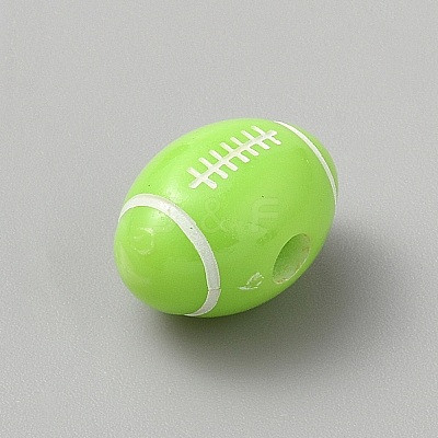 Opaque Acrylic European Beads SACR-CJC0001-34F-1