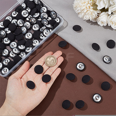 100Pcs Cloth Shank Buttons BUTT-NB0001-72C-1
