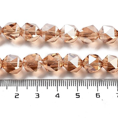 Electroplate Glass Beads Strands EGLA-P057-01A-PL02-1