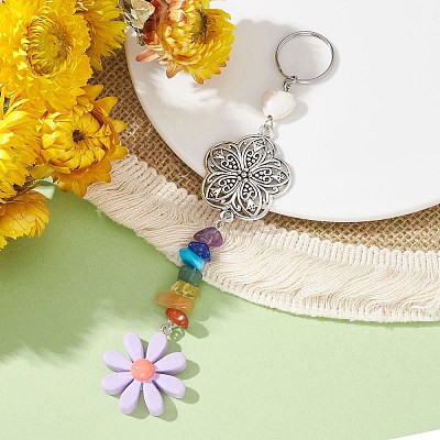 Flower Resin Keychains KEYC-JKC00556-04-1