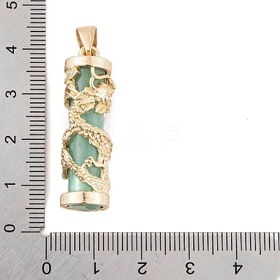 Synthetic Luminous Stone Column Pendants FIND-C058-01G-03-1