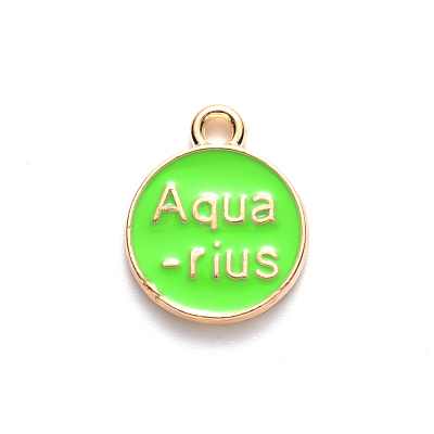 Alloy Enamel Pendants X-ENAM-S124-01B-06J-1