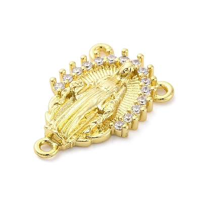 Brass Clear Cubic Zirconia Virgin Mary Chandelier Component Links KK-D325-07G-04-1