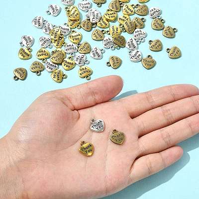 60Pcs 3 Colors Tibetan Style Alloy Charms FIND-FS0004-52-1