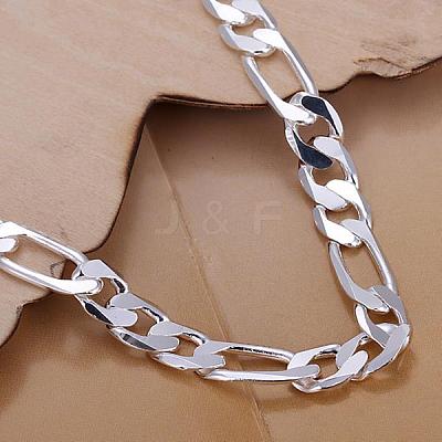 Unisex Brass Figaro Chain Bracelets BJEW-BB12563-1