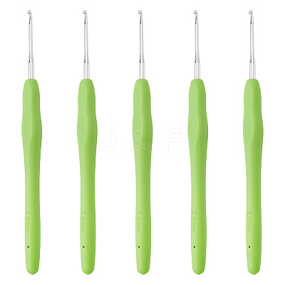 TPR Handle Aluminum Crochet Hook Needles TOOL-TA0001-13G-1