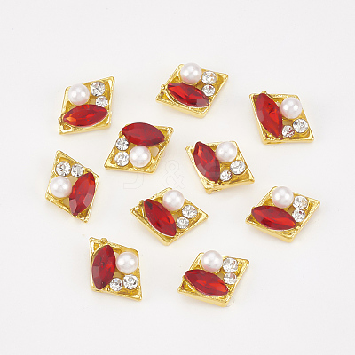 Alloy Rhinestone Cabochons MRMJ-T015-15B-1
