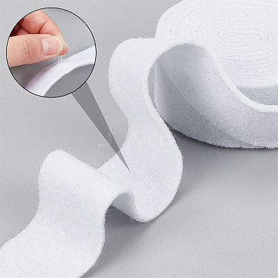 Needle Punch Cotton Strips Fabric SRIB-WH0027-01-1