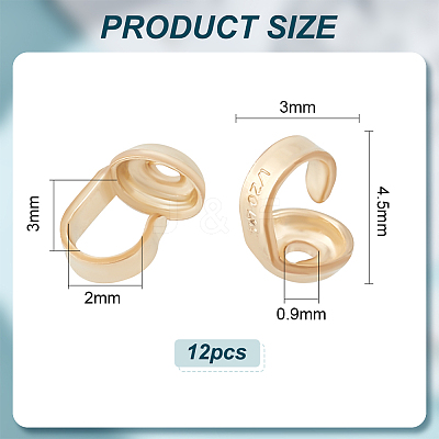 12Pcs Brass Bead Tips KK-BC0013-41-1