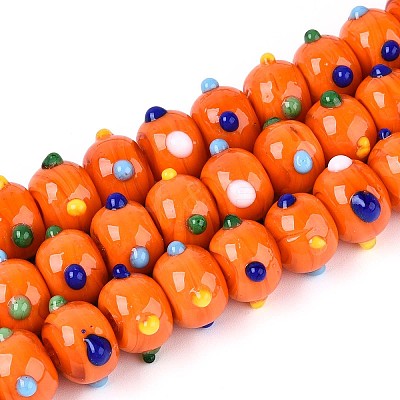 Handmade Lampwork Bumpy Beads LAMP-ZX003-07-06-1
