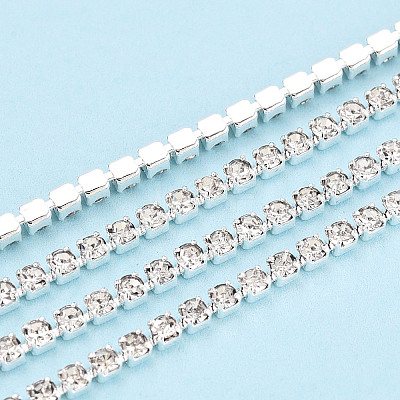 Brass Rhinestone Strass Chains CHC-T001-SS4.5-01S-1