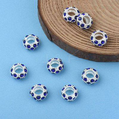 Alloy Rhinestone European Beads CPDL-H999-17-1