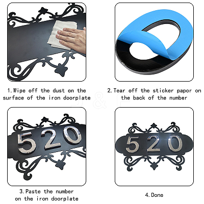DIY House Number Kits AJEW-CN0001-39-1