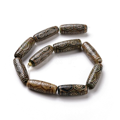 Tibetan Style dZi Beads TDZI-E004-15-1
