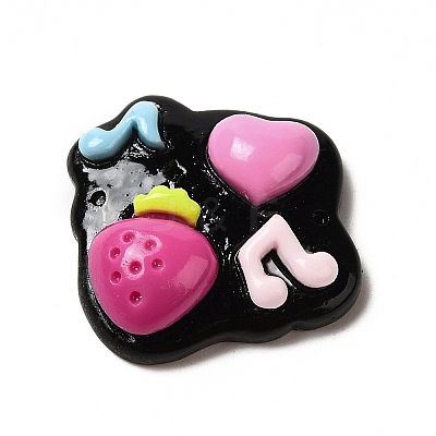 Opaque Resin Cabochons RESI-F038-03-1