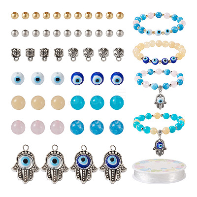 DIY Evil Eye Bracelet Making Kit DIY-FW0001-33-1