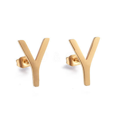 (Jewelry Parties Factory Sale)304 Stainless Steel Stud Earrings EJEW-E241-07Y-1