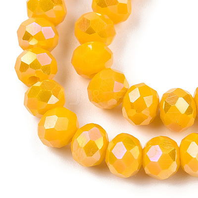 Electroplate Glass Beads Strands EGLA-A034-P2mm-B26-1