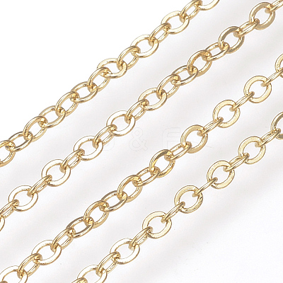 Brass Cable Chains X-KK-S332-21G-1