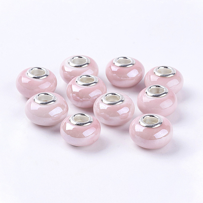 Handmade Porcelain Ceramic Spacer Beads Fit European Charm Bracelets X-OPDL-G001-8-1