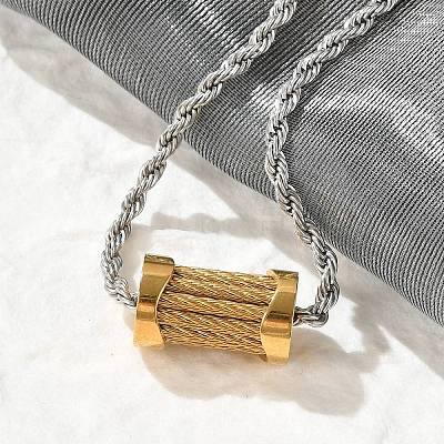 304 Stainless Steel Link Bracelets for Women BJEW-Z087-17GP-1