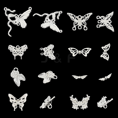80Pcs 8 Styles DIY Butterfly Jewerly Making Finding Kits FIND-WR0012-21-1