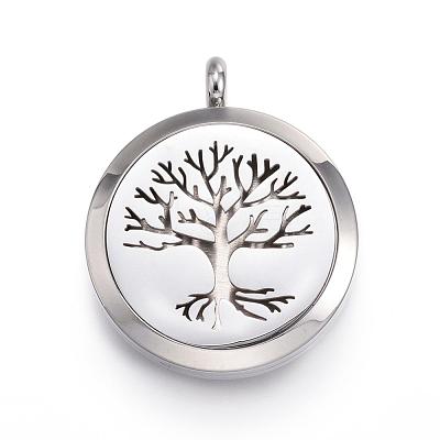 316 Surgical Stainless Steel Diffuser Locket Pendants STAS-H342-57P-1