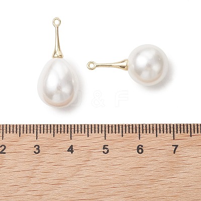 2Pcs 2 Styles Shell Pearl Pendants PALLOY-JF05423-1