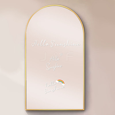 Waterproof Reflective Plastic Mirror Stickers DIY-WH0667-002-1