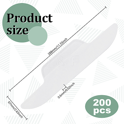 200Pcs Non-Woven Fabric Disposable Neck Collar Sweat Pads AJEW-WA0001-81B-1
