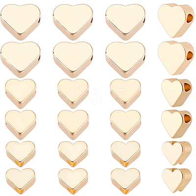 60Pcs 3 Styles Brass Spacer Beads KK-BBC0024-07-1