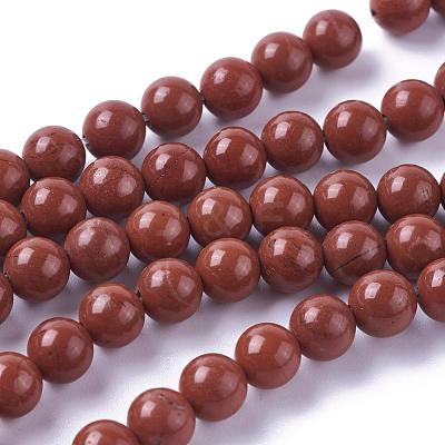 Natural Red Jasper Beads Strands G-F348-01-4mm-A-1