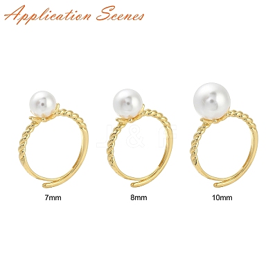 Flower Brass Adjustable Ring Settings LS-KK-G527-01D-G-1