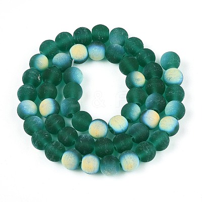Frosted Transparent Glass Beads Strands LS-GLAA-T032-T8mm-MBB21-1