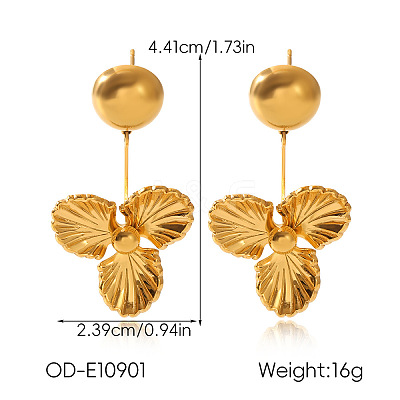 304 Stainless Steel Stud Dangle Earrings for Women WG18C3B-03-1
