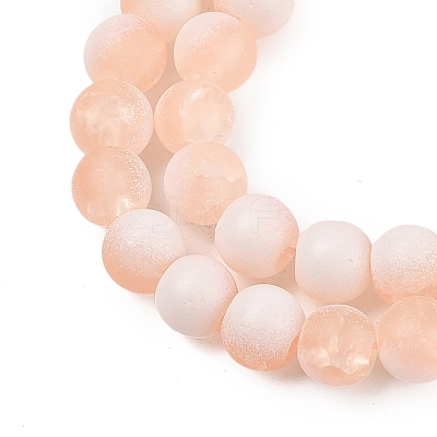 Frosted Crackle Glass Beads X1-GLAA-U001-8mm-M05-1