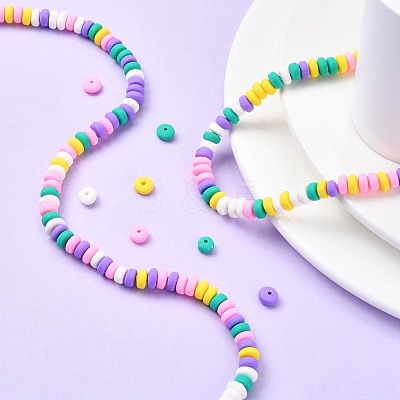 Handmade Polymer Clay Beads Strands X-CLAY-N008-008L-1